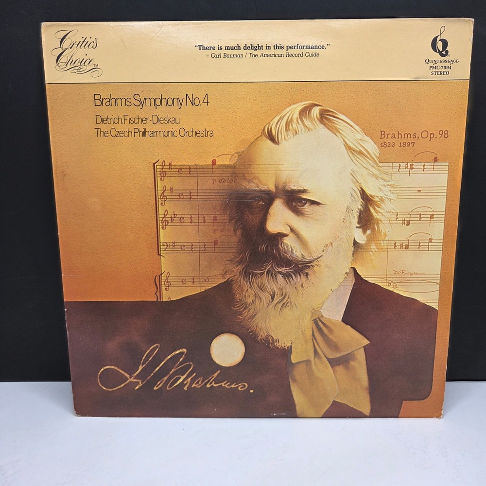 Quintessence Brahms Symphony No 4 Fischer-Dieskau Czech Phil Vinyl LP PMC-7094